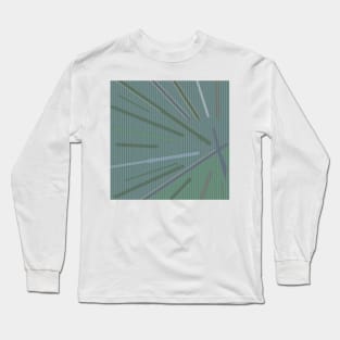 Rays - Modern Art Design | Lines | Soft Green Long Sleeve T-Shirt